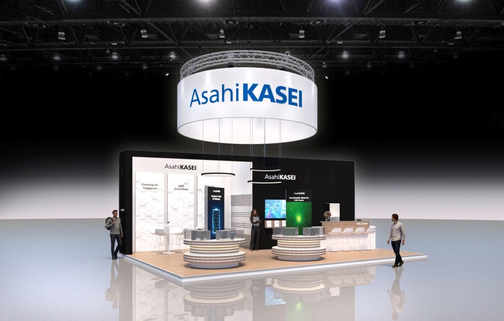 Asahi Kasei to showcase material solutions for thermal management of EVs, recycling and 3D printing at Fakuma 2024 1 Asahi Kasei booth at Fakuma