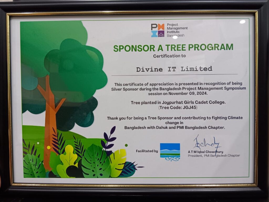 Divine IT Limited Recognized as Silver Sponsor at Bangladesh Project ManagementSymposium 2024 1 Divine it ltd