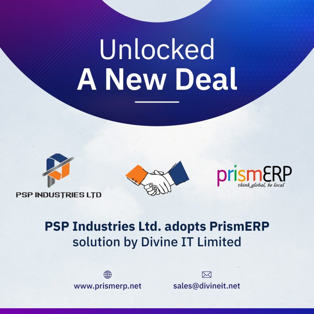 PSP Industries Ltd. adopts PrismERP solution by DivineIT Limited 1 psp ind