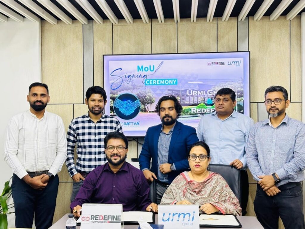 Urmi Group Partners with Redefine Technologies and Diverzent to Advance Sustainability Digitalization with SATTVA safe and sustainable™ 1 Urmi Group Partners with Redefine Technologies and Diverzent